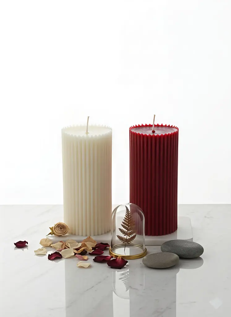 Tall Pillar Candles Set of 2